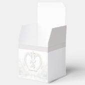 Gepersonaliseerde Zwaan Wedding Favoriete Boxen Bedankdoosjes (Geopend)