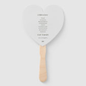 Gepersonaliseerde Zwaan Wedding Programma Hand Fan Handwaaier (Achterkant)