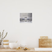 Gepersonaliseerde zwanen in de liefde - poster (Keuken)