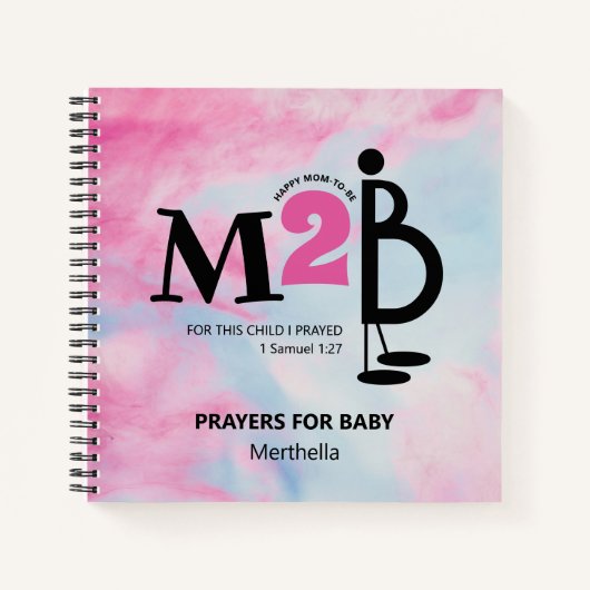Gepersonaliseerde Zwangerschap Baby Prayer Journal Notitieboek (Voorkant)