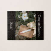 Gepersonaliseerde zwangerschaps aankondiging puzze legpuzzel (Horizontaal)