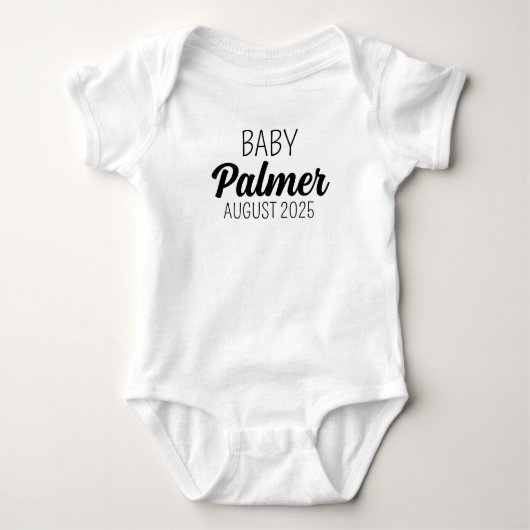 Gepersonaliseerde zwangerschapsaankondiging Baby n Romper (Voorkant)