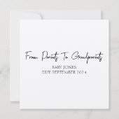 Gepersonaliseerde zwangerschapsaankondiging bedankkaart (Achterkant)