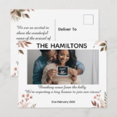 Gepersonaliseerde zwangerschapsaankondiging Briefk Briefkaart (Voorkant / Achterkant)