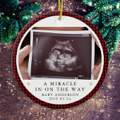 Gepersonaliseerde zwangerschapsaankondiging foto keramisch ornament