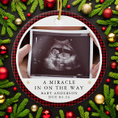 Gepersonaliseerde zwangerschapsaankondiging foto keramisch ornament