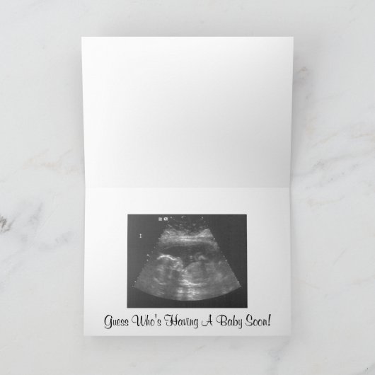 Gepersonaliseerde zwangerschapsaankondiging Kaart (Binnen)