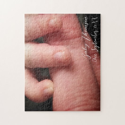 Gepersonaliseerde zwangerschapsaankondiging legpuzzel (Verticaal)