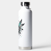 Gepersonaliseerde zwart & Blauwgroen grafitti stij Waterfles (Links)