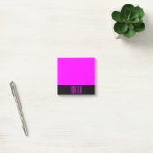 Gepersonaliseerde zwart en fuchsia post-it® notes (Kantoor)
