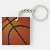 Gepersonaliseerde zwart en goud, Basketbal geschen Sleutelhanger (Achterkant)