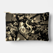 Gepersonaliseerde zwart-gouden Abstracte botanisch Etui (Voorkant)