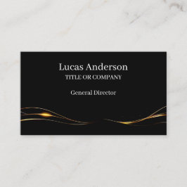 Gepersonaliseerde zwart-gouden bewerkbare visiteka visitekaartje