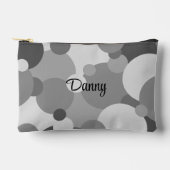 Gepersonaliseerde zwart-grijze moleculen toilettas etui (Voorkant)