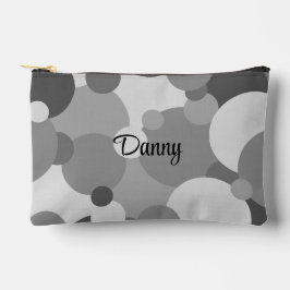 Gepersonaliseerde zwart-grijze moleculen toilettas etui