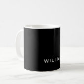 Gepersonaliseerde zwart & monogram met Custom Koffiemok (Voorkant links)