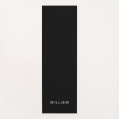 Gepersonaliseerde Zwart & Monogram Naam Yoga Mat (Voorkant)