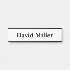 Gepersonaliseerde zwart op wit deurbordje