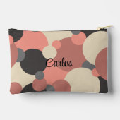 Gepersonaliseerde zwart-rode moleculen toilettas etui (Achterkant)