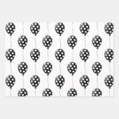 Gepersonaliseerde zwart-wit Axolotl Verjaardag Inpakpapier Vel (Voorkant 3)