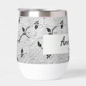 Gepersonaliseerde Zwart & Wit Bloemen Bruidsmeisje (Rechts)