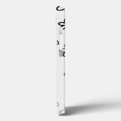 Gepersonaliseerde zwart-wit bloementelefoonhoesje Case-Mate iPhone case (Achterkant / Links)