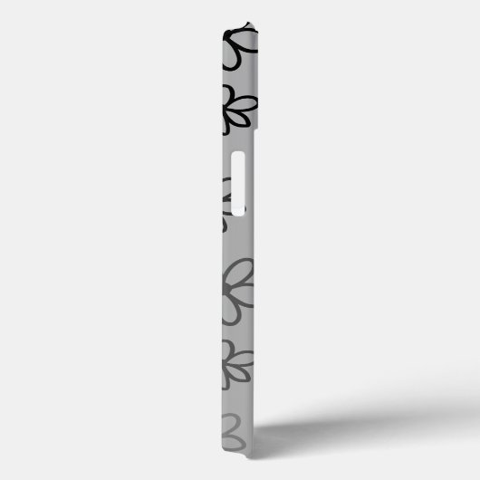 Gepersonaliseerde zwart-wit bloementelefoonhoesje Case-Mate iPhone case (Achterkant / Rechts)