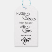 Gepersonaliseerde zwart-wit bruiloft cadeau Label Cadeaulabel (Achterkant)