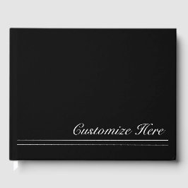 Gepersonaliseerde zwart-wit bruiloft gastenboek