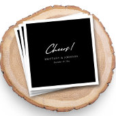 Gepersonaliseerde zwart & wit bruiloft servetten