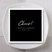 Gepersonaliseerde zwart & wit bruiloft servetten