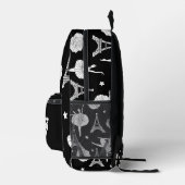 Gepersonaliseerde zwart-wit dans bedrukte rugzak (Rechts)