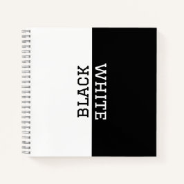 Gepersonaliseerde zwart-wit Elegant Inspirerend Notitieboek