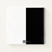 Gepersonaliseerde zwart-wit Elegant Inspirerend Notitieboek (Achterkant)