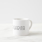 Gepersonaliseerde zwart-wit espresso kop (Voorkant rechts)