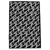 Gepersonaliseerde zwart-wit felicitaties bruiloft medium cadeauzakje (Voorkant)