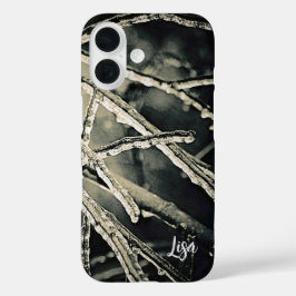 Gepersonaliseerde zwart-wit filialen iPhone Case