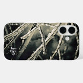 Gepersonaliseerde zwart-wit filialen iPhone Case (Achterkant (horizontaal))