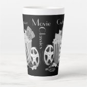 Gepersonaliseerde zwart-wit film klassiekers latte mok (Voorkant)