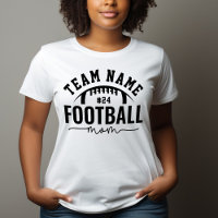 Gepersonaliseerde zwart-wit Football Team Mom