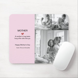Gepersonaliseerde zwart-wit foto collage Mousepad Muismat
