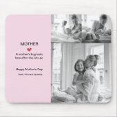 Gepersonaliseerde zwart-wit foto collage Mousepad Muismat (Voorkant)