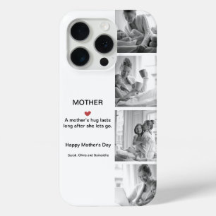 Gepersonaliseerde zwart-wit fotocollage   iPhone 15 pro case