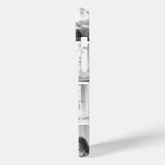 Gepersonaliseerde zwart-wit fotocollage | Case-Mate iPhone case (Achterkant / Links)