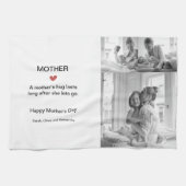 Gepersonaliseerde zwart-wit fotocollage - theedoek (Horizontaal)