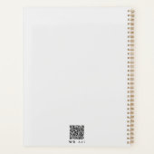 Gepersonaliseerde zwart-wit geïnspireerde geometri planner (Achterkant)