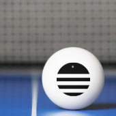 Gepersonaliseerde zwart-wit gestreepte Canvas tas Pingpongbal (Net)