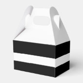 Gepersonaliseerde zwart wit goud hart bruiloft bedankdoosjes (Achterkant)