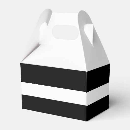 Gepersonaliseerde zwart wit goud hart bruiloft bedankdoosjes (Achterkant)