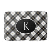 Gepersonaliseerde zwart-wit-goudspeldenmakerij badmat (Voorkant)